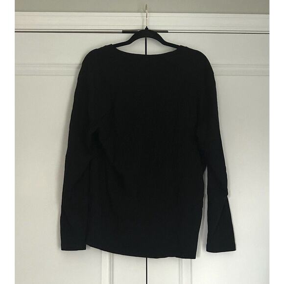 Kenneth Cole New York Cotton Blend Casual Black Button Long Sleeve Shirt Large - Picture 3 of 7